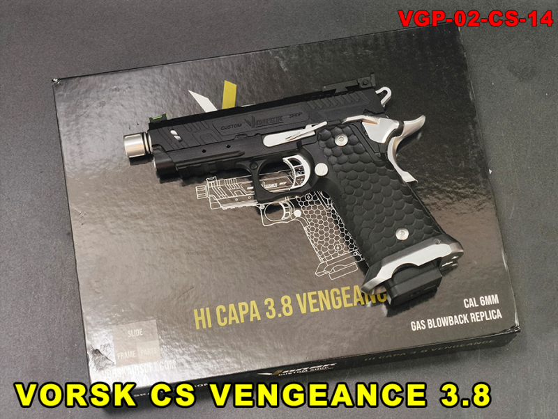【翔準AOG】VORSK CS VENGEANCE 3.8 瓦斯手槍 黑銀 VGP-02-CS-14 GBB 短槍