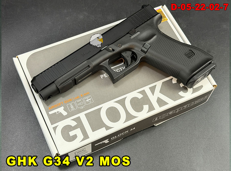 【翔準AOG】GHK GLOCK 34 G34 V2 MOS GBB CNC 瓦斯槍 D-05-22-02-7 UMAREX授權 全CNC鋁滑套 鋼製TDC HOP 【翔準AOG】GHK GLOCK 34 G34 V2 MOS GBB CNC 瓦斯槍 D-05-22-02-7 UMAREX授權 全CNC鋁滑套 鋼製TDC HOP