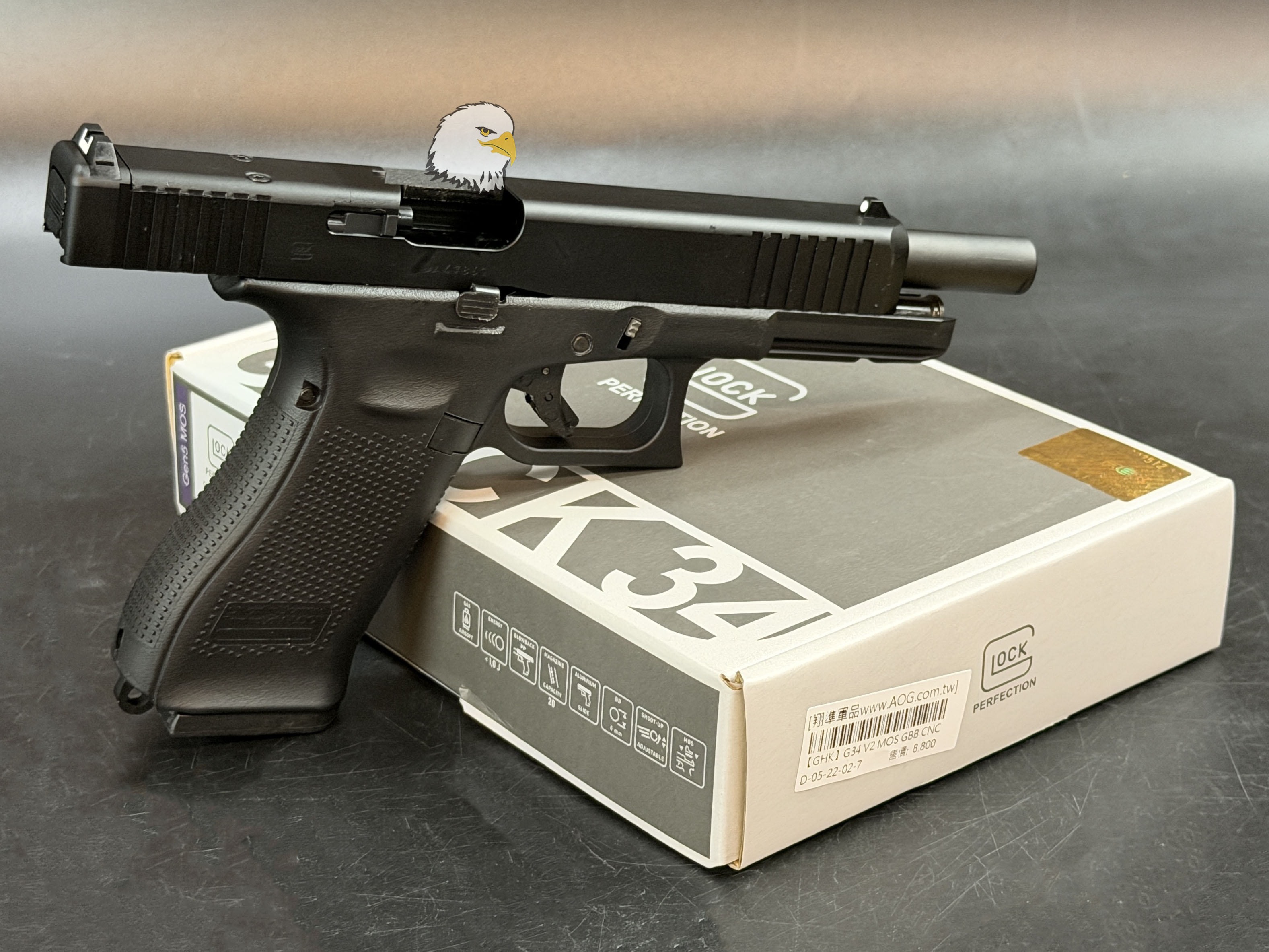 【翔準AOG】GHK GLOCK 34 G34 V2 MOS GBB CNC 瓦斯槍 D-05-22-02-7 UMAREX授權 全CNC鋁滑套 鋼製TDC HOP 【翔準AOG】GHK GLOCK 34 G34 V2 MOS GBB CNC 瓦斯槍 D-05-22-02-7 UMAREX授權 全CNC鋁滑套 鋼製TDC HOP