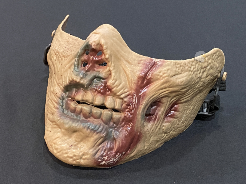 售完為止【翔準AOG】M05 喪屍Skull Mask MA-67(肉屍)半臉式硬殼防護面罩 生存水彈遊戲戶外活動角色扮演派對攝影造型半面罩