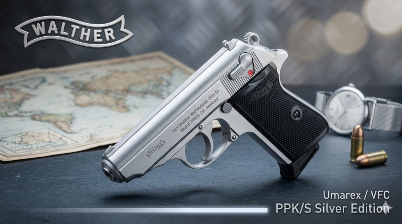 【翔準AOG】 預購免運！Umarex VFC Walther PPK/S GBB瓦斯槍 銀色不鏽鋼色 007龐德 鋼製外管 授權刻字