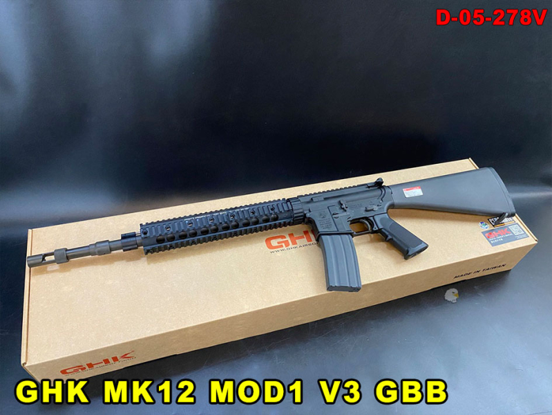 【翔準AOG】GHK MK12 MOD1 V3 GBB 瓦斯槍D-05-278V 瓦斯後座力槍