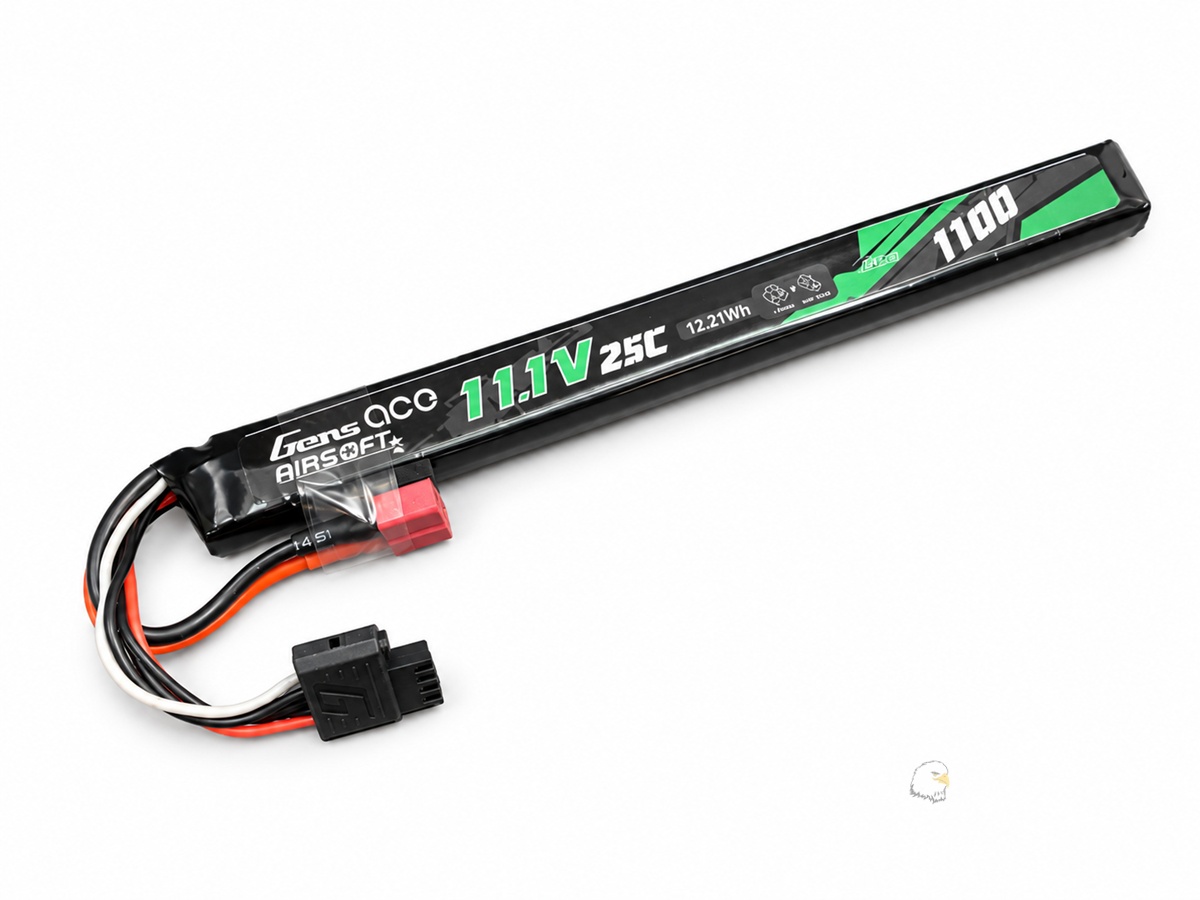 【翔準AOG】Gens ace 11.1V 25C 1100mAh 瘦長款電池 AK用 T 型接頭 單片 電動槍專用電池 鋰聚合物電池 【翔準AOG】Gens ace 11.1V 25C 1100mAh 瘦長款電池 AK用 T 型接頭 單片 電動槍專用電池 鋰聚合物電池