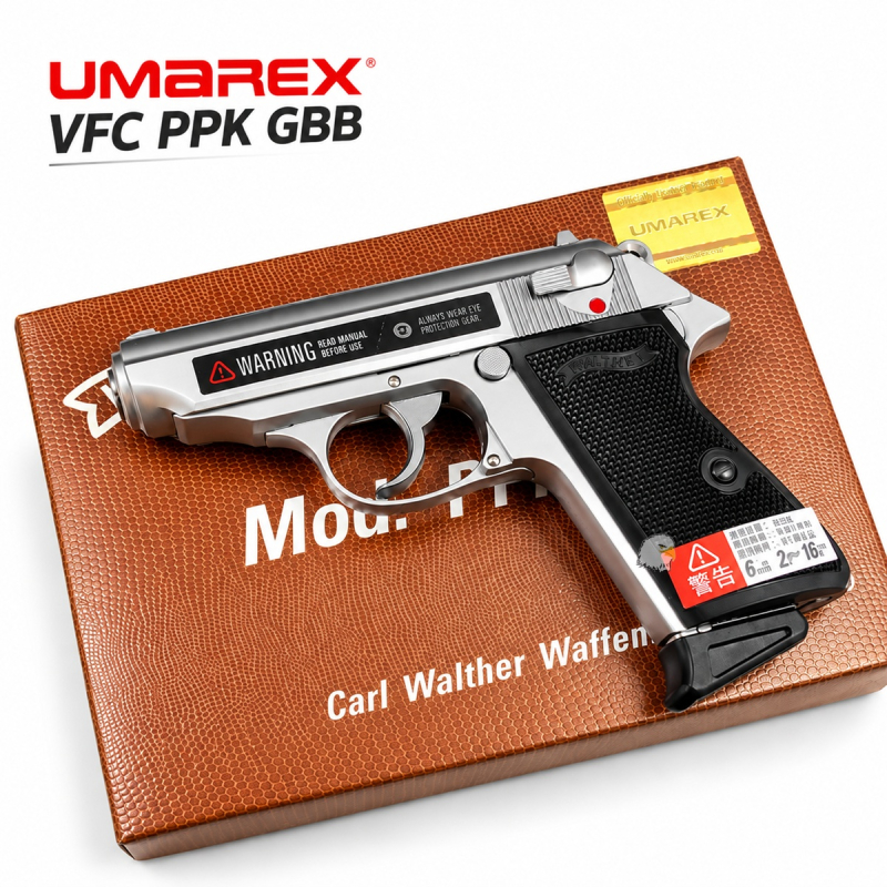 【翔準AOG】UMAREX VFC Walther PPK/S GBB 銀色瓦斯手槍 原廠授權刻印VFC-PPKSV 鋼製外管