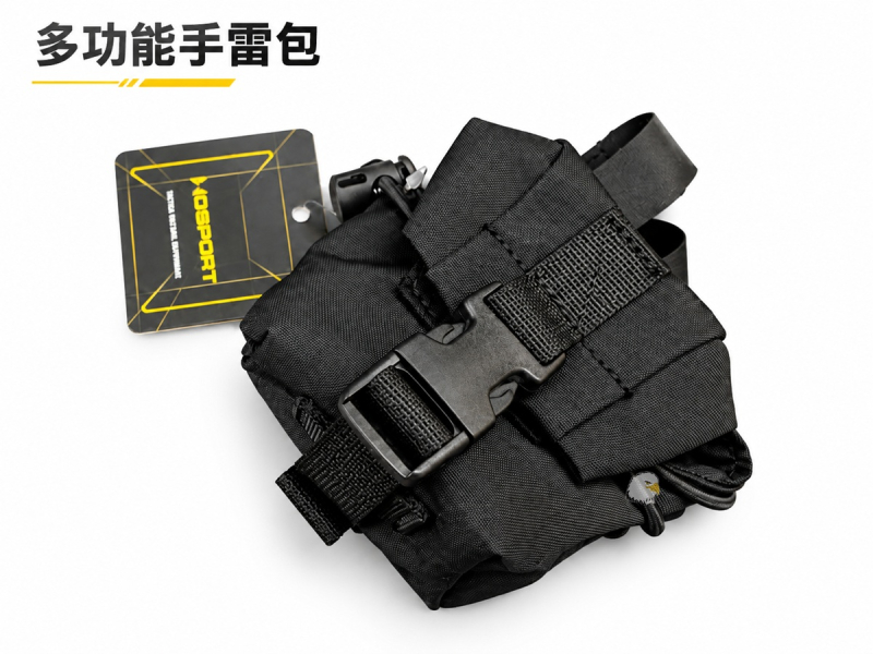 【翔準AOG】YOSPORT 多功能手雷包 黑色 GP-11BLK 戰術收納包 裝備攜行包束口收納插扣快扣小型包手榴彈包